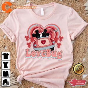 Love Bug Valentines Mickey Minnie Friends Disney Valentines Sweatshirt