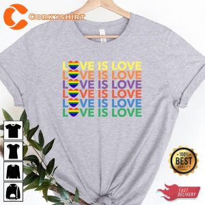 Love Is Love Bisexual LGBT Lesbian Gay Pride Unisex T-Shirt