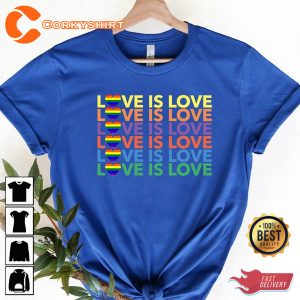 Love Is Love Bisexual LGBT Lesbian Gay Pride Unisex T-Shirt
