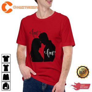 Love Vibe Happy Women Valentines Day Graphic Couple T-Shirt