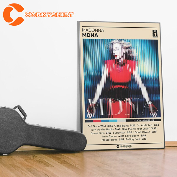 MDNA Madonna Album Wall Decor Poster Music Gfit