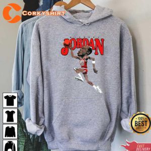 Michael Jordan Caricature Basketball Gift Vintage T-Shirt