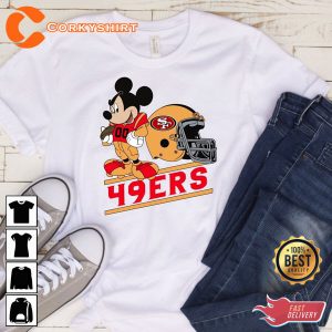 Mickey Football San Francisco 49ers Gift for Footballer Unisex T-Shirt