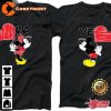 Mickey Minnie Kissing Couples Happy Women Valentines Day T-Shirt