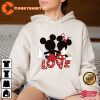 Mickey and Minnie In Love Valentines Day Couples Mickey Minnie Love Vibe Hoodie
