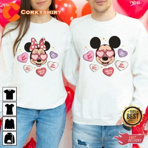 Minnie and Mickey Disney Love Valentine’s Day Disney Couple Sweatshirt
