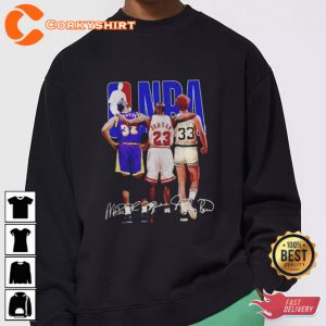NBA Johnson Michael Jordan Larry Bird Signatures Shirt