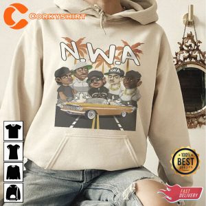 NWA Comic Rap Shirt Hip Hop 90s Tee