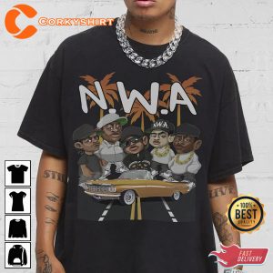 NWA Comic Rap Shirt Hip Hop 90s Tee