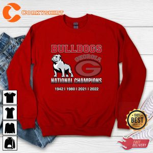 National Champions Georgia Bulldogs Back 2 Back Champions Sweatshirt