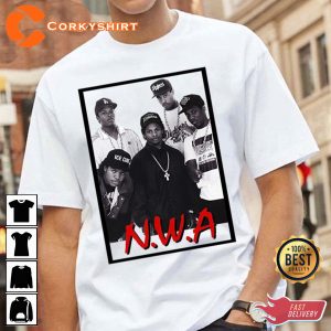 Nwa Rap Black Vintage Art Printed T Shirt