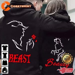 Personalized Her Beast & His Beauty Couple Gift For Couple Hoodie