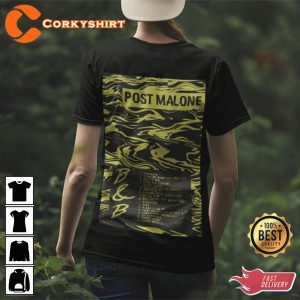 Post Malone Merch 90s Vintage 2 Sides Tee