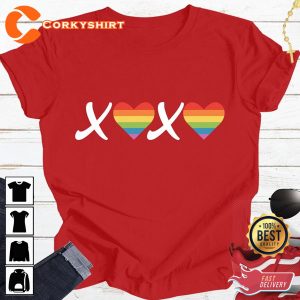 Pride Valentines XOXO Queer GAY Couples Pride Love LGBT Shirt