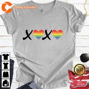 Pride Valentines XOXO Queer GAY Couples Pride Love LGBT Shirt