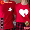 Puzzle Couple Funny Heart Couple Gift for Valentines Day T-Shirt