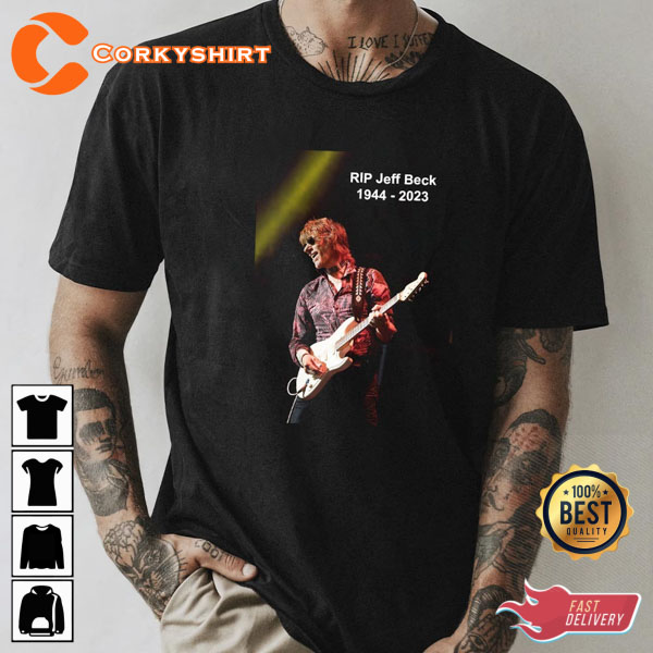 RIP Jeff Beck 1944 - 2023 Rest In Peace Memorial T-Shirt