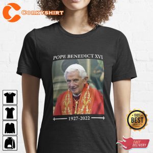 RIP Pope Benedict XVI Emeritus Benedict Catholic Church Memorial T-Shirt