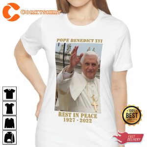 RIP Pope Benedict XVI Holiness Roman Catholic Holy Father Memorial Shirt