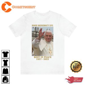 RIP Pope Benedict XVI Holiness Roman Catholic Holy Father Memorial Shirt