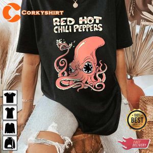 Red Hot Chili Peppers Octopus 1983 Funk Rock Band Tour 2023 T Shirt