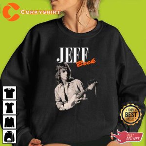 Retro 90s Rock Jeff Beck Gift for Fans Unisex Vintage T-Shirt Design