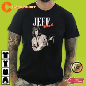 Retro 90s Rock Jeff Beck Gift for Fans Unisex Vintage T-Shirt Design