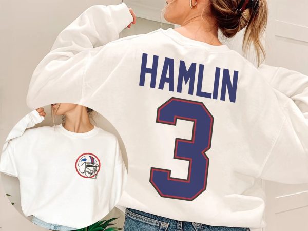 Retro Damar Hamlin Buffalo Bills 2 Sides Shirt