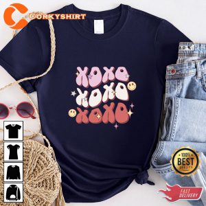 Retro Valentines Day XOXO Shirt For Women