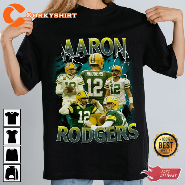 Aaron Rodgers Classic 90s Graphic Shirt - Printing Ooze