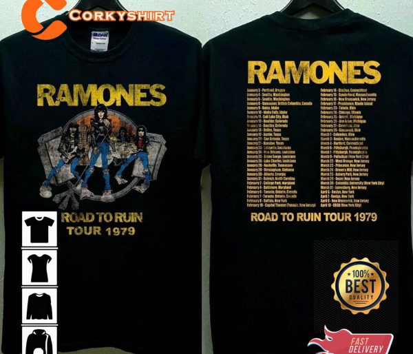 Road To Ruin Ramones Rock Band fan Gift Unisex Graphic T-Shirt