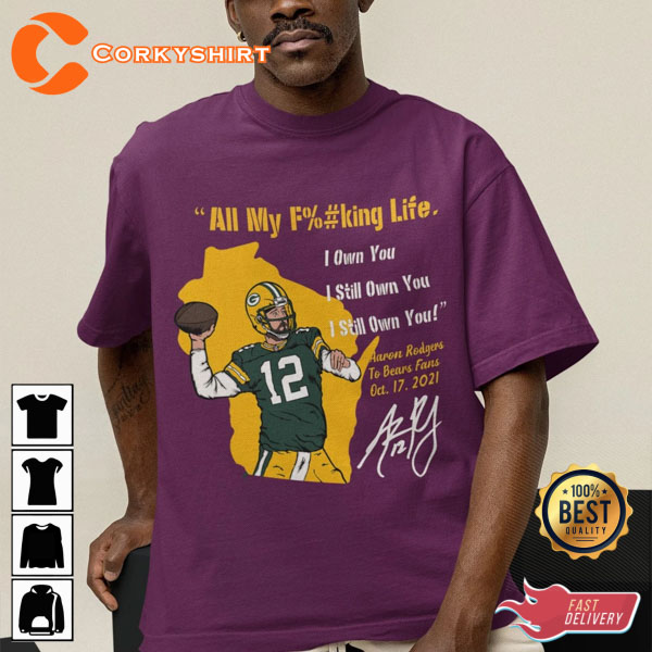 Rodgers All My F%#king Life Funny Greenn Bay Packers Vintage Unisex T-Shirt