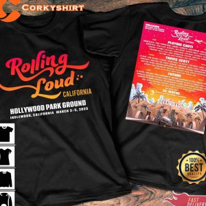 Rolling Loud California 2023 Music Festival Hollywood Park Ground T-Shirt