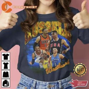 Russell Westbrook 90s Style Vintage Bootleg Tee Graphic Shirt