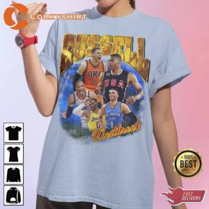 Russell Westbrook 90s Style Vintage Bootleg Tee Graphic Shirt