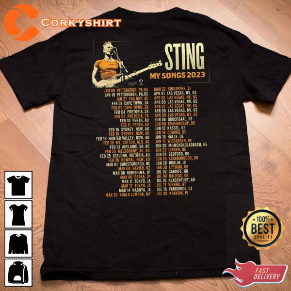 STING MY SONGS 2023 World Tour T-shirt