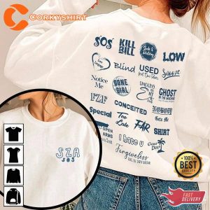 SZA SOS Full Tracklist S.O.S Album Bill Kill Low Ghost at The Machine T-Shirt