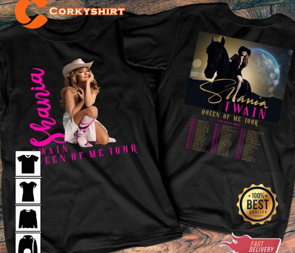 Shania Twain Queen Of Me Tour 2023 Gift for Fans T-Shirt