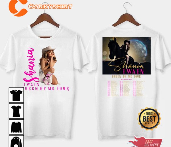 Shania Twain Queen Of Me Tour 2023 Gift for Fans T-Shirt