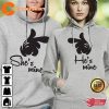 She is Mine He is Mine Disney Mickey mouse Valentines Couple Hoodie