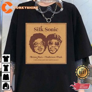 Silk Sonic Bruno Mars and Anderson Paak Unisex Vintage T-Shirt