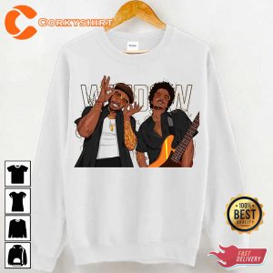 Silk Sonic Cover Art Bruno Mars And Anderson Paak Unisex Printed Sweatshirt