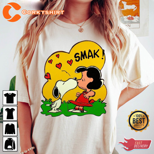 Smak Valentines Day Cute Snoopy Dog Valentines Love Vibe Unisex T-Shirt