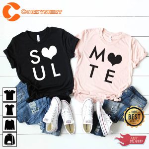 Soul Mate Mr and Mrs Matching Graphic Couples T-Shirt