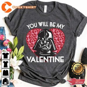 You Will Be My Valentine Darth Vader Graphic T-Shirt