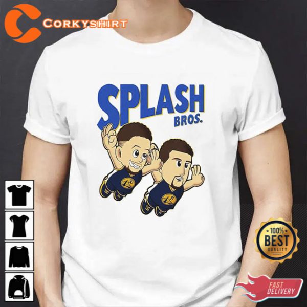 Stephen Curry and Klay Thompson Golden State Warriors Splash Bros Mario Shirt