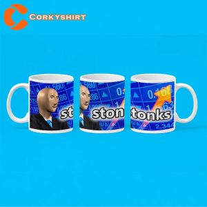 Stonks Funny Meme Funny Trader Stonks Ceramic Coffee Mug
