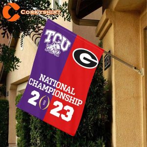 TCU vs UGA House Football Decor Garden Flag