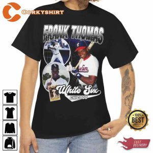 The Memories Of Frank Thomas Retro Baseball Caricature Tee