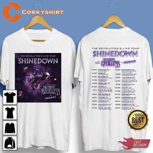 The Revolution’s Live Tour 2023 Shinedown Shirt